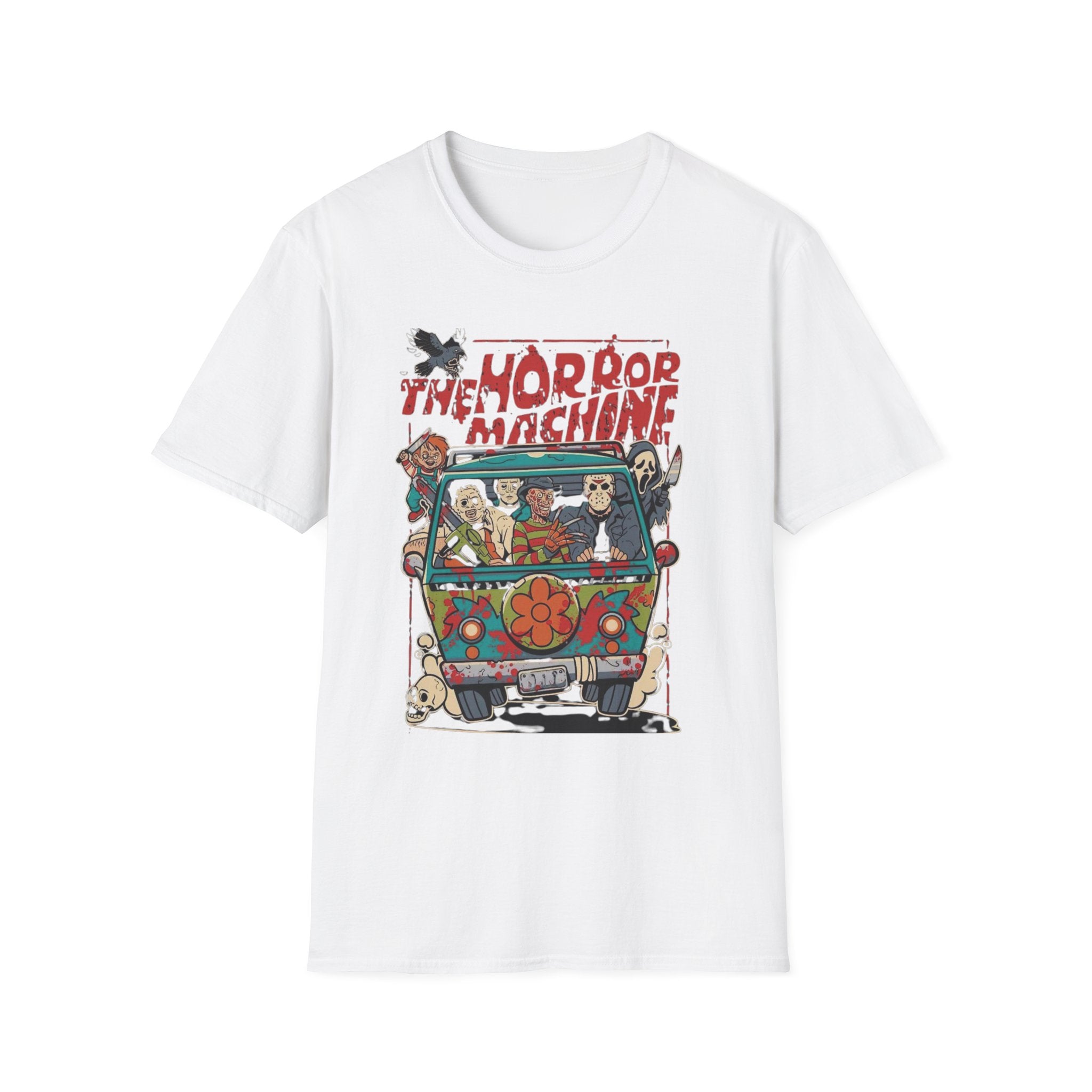 Horror Machine T-Shirt — Retro Camper Full-Moon Horror Movie Mashup