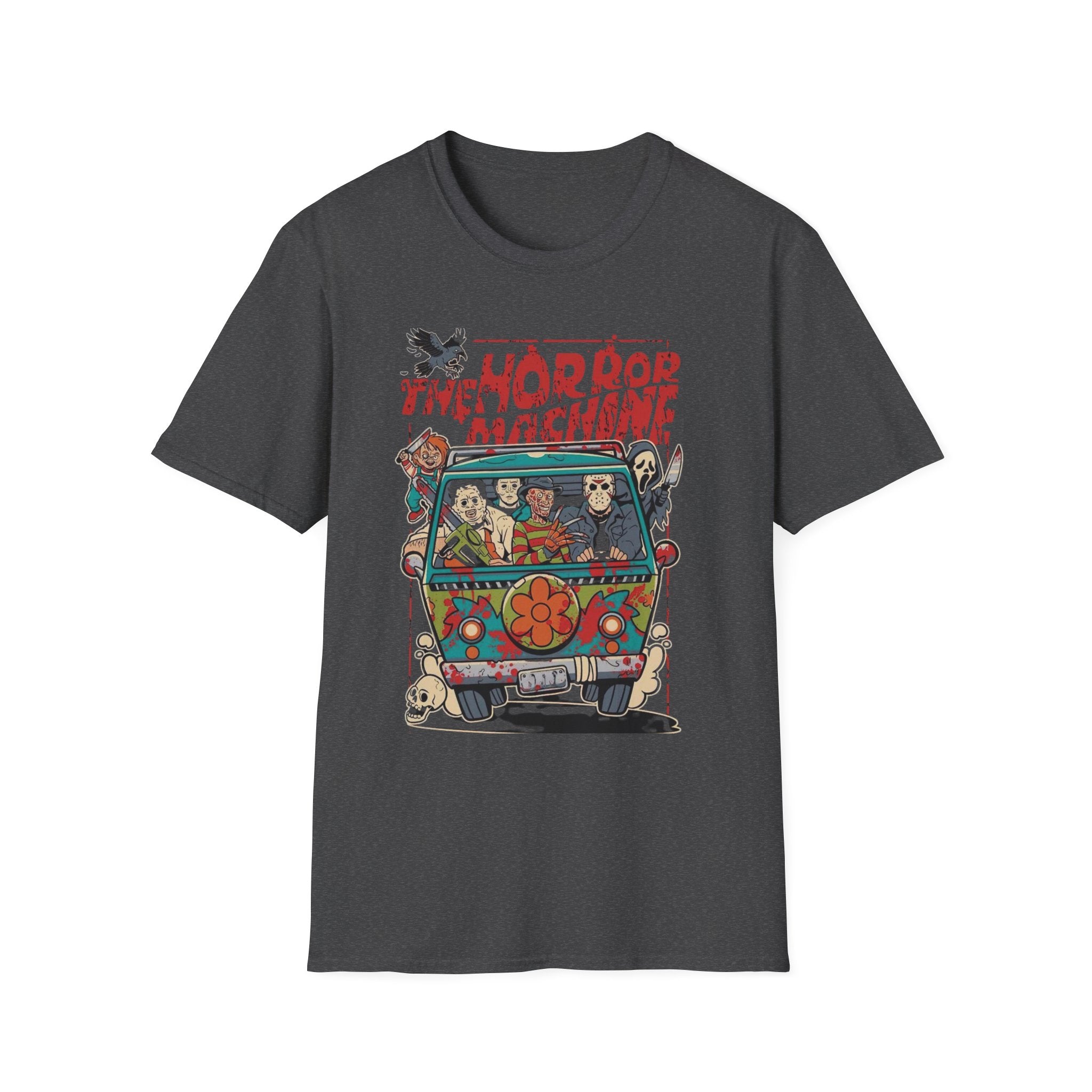 Horror Machine T-Shirt — Retro Camper Full-Moon Horror Movie Mashup